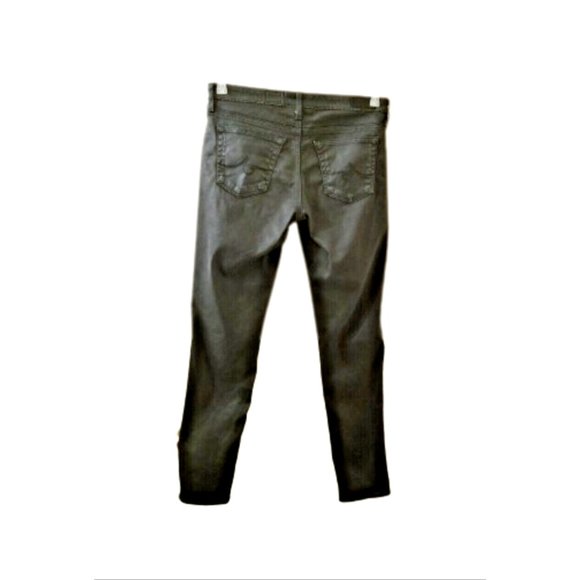 ADRIANO GOLDSCHMIED Black Leatherette Super Skinny Ankle Leggings Sz 28 Jeans - Picture 9 of 14